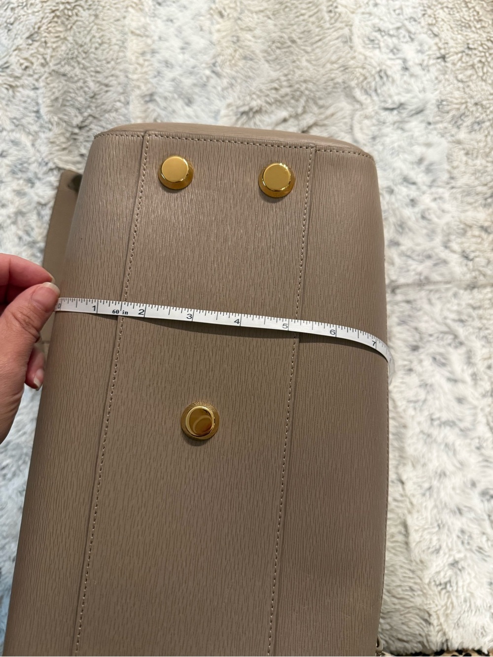 Senreve Maestra Mimosa Latte Gold Taupe Structured Leather Work School Bag - Picture 11 of 16